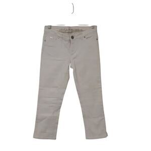 Chevignon Women’s White Cropped Jeans Size 28 (French size 36) Cotton Stretch